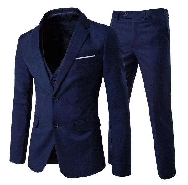 Abiti eleganti da uomo per matrimonio 3 pezzi 2 set giacche gilet pantaloni blazer outfit business classico completo 2024 costume formale 3