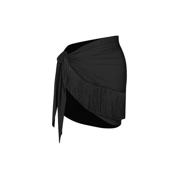 Abiti da ballo latino per donna Top senza schienale Nappe Gonna Abito Adulti Rumba Samba Sala da ballo Abbigliamento da ballo per allenamento professionale 5