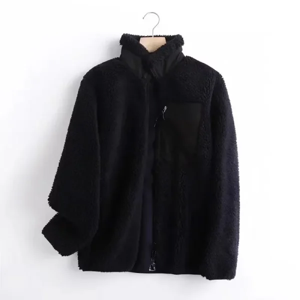 Calda giacca in pile per uomo e donna, capispalla autunno inverno antivento, vestibilità ampia, cappotto corto dalla Cina continentale 4