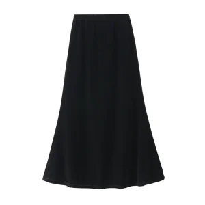 Gonna lunga a vita alta autunno inverno donna gonne a sirena slim fit in velluto dorato vintage gonne longuette streetwear eleganti femminili 1