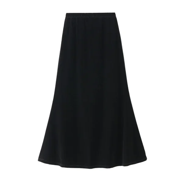 Gonna lunga a vita alta autunno inverno donna gonne a sirena slim fit in velluto dorato vintage gonne longuette streetwear eleganti femminili 1
