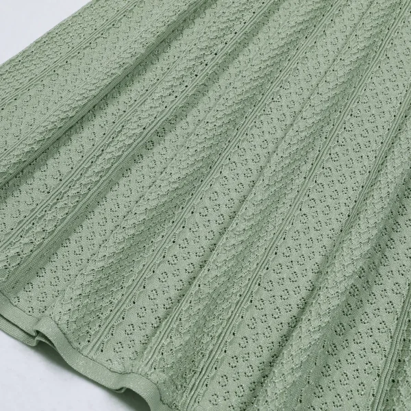Di alta Qualità Lavorato A Maglia Donna 2025 Autunno Inverno Nuovo Alla Moda O-Collo Manica Lunga Perla Slim Fit Temperamento Abito Femminile 4