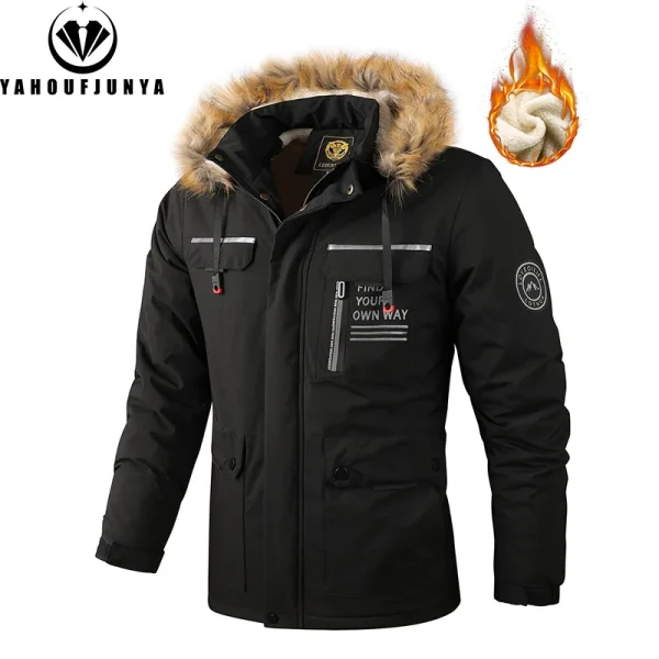 Nuovo inverno uomo capispalla in pile caldo rimovibile giacca da trekking con cappuccio uomo outdoor antivento giacca moda casual cappotto abbigliamento maschile 4
