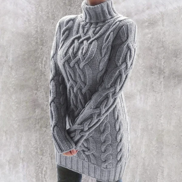 2021 nuovo maglione dolcevita autunno e inverno da donna abito tinta unita abiti caldi maglione lavorato a maglia Pullover moda 258 2