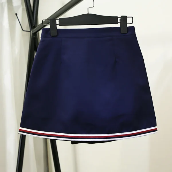 Gonna A pieghe in movimento donna estate vita media Slim A Line gonna pantaloncini donna coreana tutto-fiammifero moda Casual nera 2