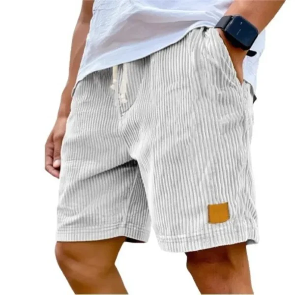 Pantaloncini casual in velluto a coste retrò da uomo Pantaloni sportivi solidi moda uomo Pantaloni corti in velluto a coste Harajuku Nuovi abiti da uomo Roupas 5
