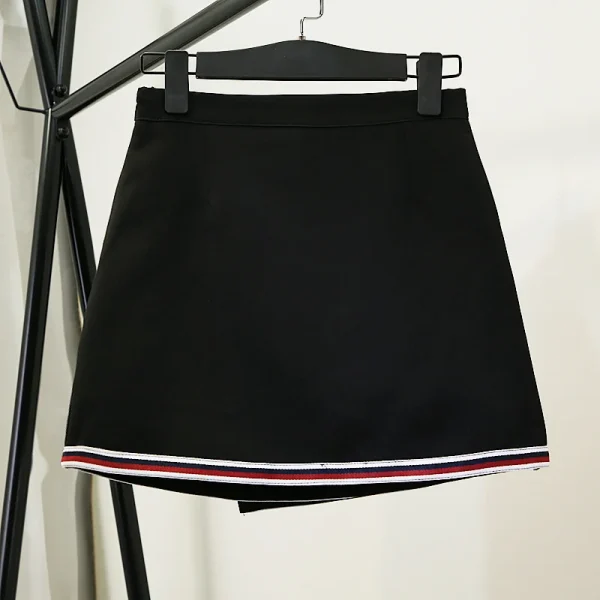 Gonna A pieghe in movimento donna estate vita media Slim A Line gonna pantaloncini donna coreana tutto-fiammifero moda Casual nera 4