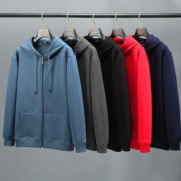 Felpa con cappuccio da uomo di grandi dimensioni Felpa a maniche lunghe con cappuccio Felpa da uomo con zip in cotone sciolto foderato in pile Top casual con cerniera Grande grasso Plus 10XL 12XL 4