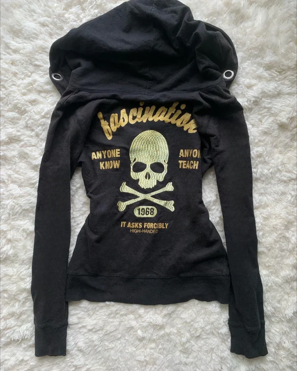 Y2K Giacca con cerniera verde militare retrò Donna Harajuku Giacca di jeans slim fit sexy Autunno Inverno Cappotto corto con colletto alla coreana Abbigliamento gotico 4