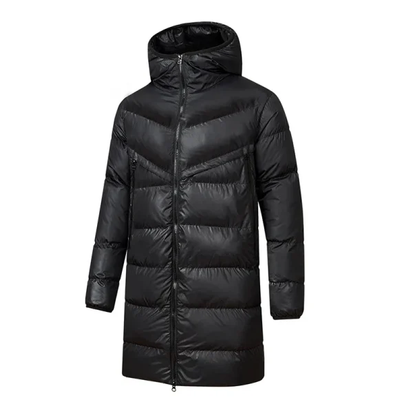Parka lungo con cappuccio da uomo 2024 Cappotto caldo Giacca invernale di alta qualità Donna Inverno Piumino d'anatra bianco Donna Spessore caldo Giù ZL556 1