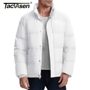 TACVASEN piumini invernali uomo colletto alla coreana giacche trapuntate resistente all'acqua piumino leggero giacca a vento cappotti maschili 1