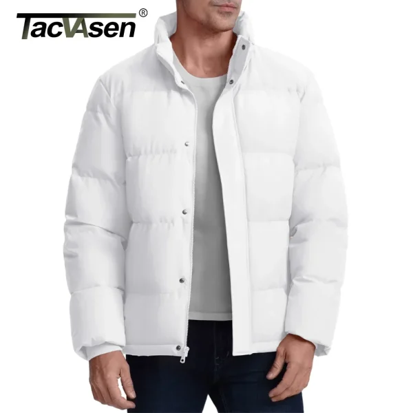 TACVASEN piumini invernali uomo colletto alla coreana giacche trapuntate resistente all'acqua piumino leggero giacca a vento cappotti maschili 1