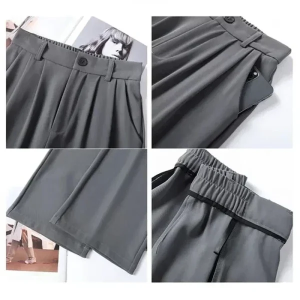 Pantaloni da abito da donna Pantaloni classici alla moda da donna Pantaloni comodi a gamba dritta da donna Mamma Pantaloni lunghi larghi casual coreani 6