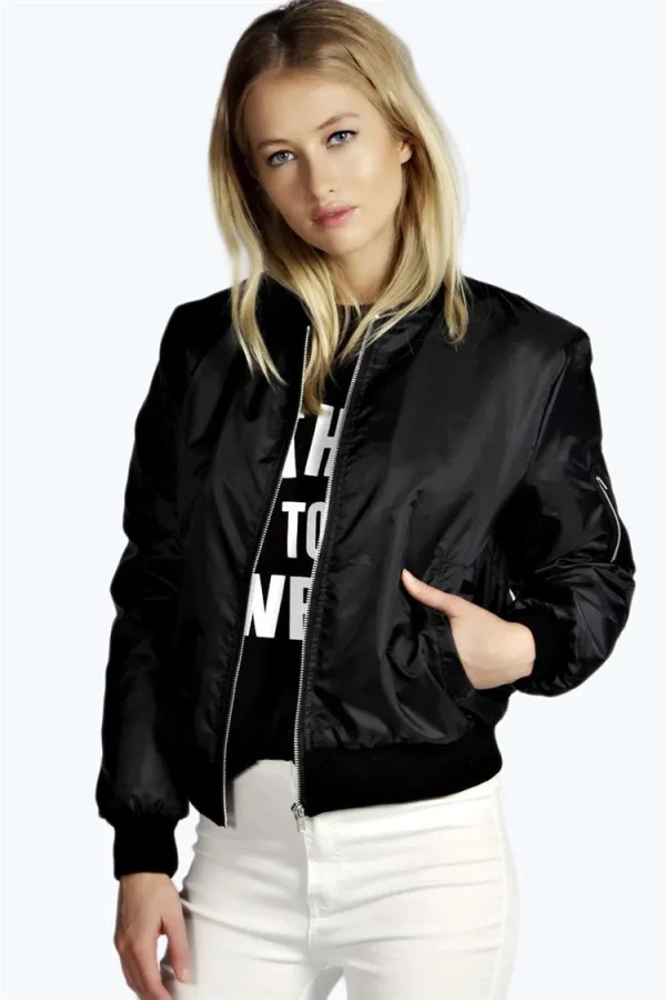 2024 autunno inverno moda donna nuova giacca slim casual girocollo tinta unita cerniera femminile senza giacca con cappello capispalla 1