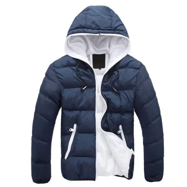 2024 Giacca casual da uomo in cotone Parka Cappotto Autunno Inverno Sottile giacca imbottita in cotone con cappuccio Antivento Capispalla da viaggio all'aperto 3
