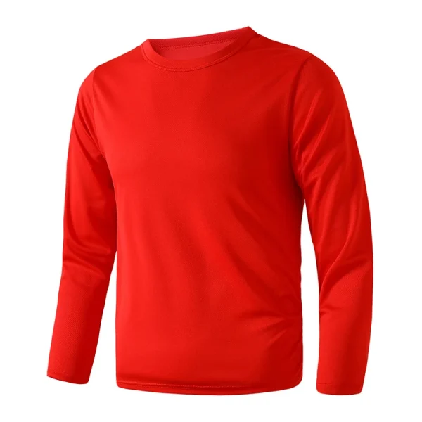5/1 pezzi autunno e inverno gioventù ragazzi e ragazze tinta unita versatile sport e tempo libero T-shirt a maniche lunghe per 13-16 anni 2