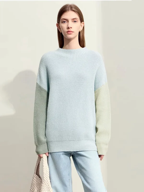 AMII Minimalismo Maglioni Donna 2024 Spring Street wear Impiombato Top lavorato a maglia Manica lunga Allentato Pullover completo Maglioni 12344144 2