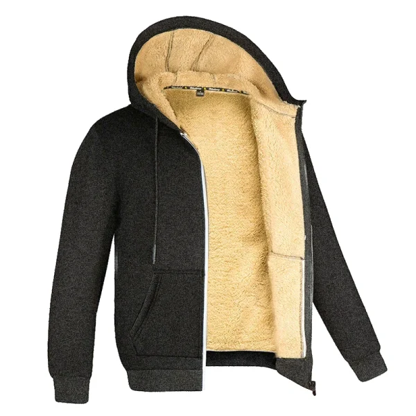 Cappotti invernali in lana d'agnello addensare giacche calde felpe con cerniera a maniche lunghe sport casual in pile cappotto nero giacca da donna con cappuccio 3