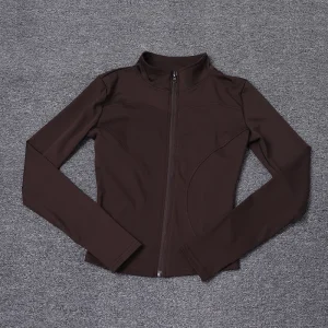 Giacca sportiva da donna Camicia a maniche lunghe Cappotto da allenamento Abbigliamento da allenamento per palestra Abbigliamento sportivo da yoga 1