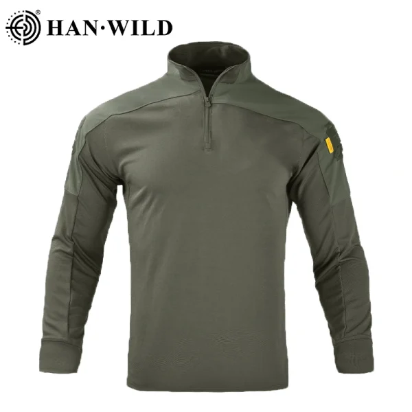 Abbigliamento da uomo ad asciugatura rapida Camicia leggera Airsoft Camicia tattica Manica lunga Top da lavoro Abbigliamento da caccia all'aperto Camicie da trekking 1