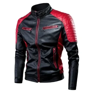 2022 Giacca in pelle da uomo casual alla moda Splice Moto Amazon Vintage Transfrontaliero Primavera Autunno Stile sottile 1