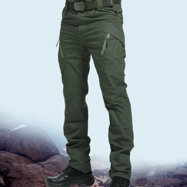 Nuovi pantaloni tattici da uomo Elasticità con tasche multiple Pantaloni tattici per pendolari urbani militari Pantaloni cargo grassi slim da uomo 5XL 2