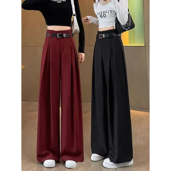 Nuovi pantaloni a gamba larga a forma di pera a vita alta da donna 3