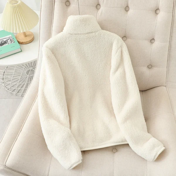 Cappotto in pile da donna Giacca invernale calda addensata Abbigliamento su due lati Cappotti in pile di corallo in velluto double face Giacche in pile polare 2