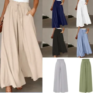 Pantaloni eleganti a gamba larga a vita alta Pantaloni da donna alla moda Pantaloni larghi e comodi Harajuku Ropa Mujer Casual Streetwear 1