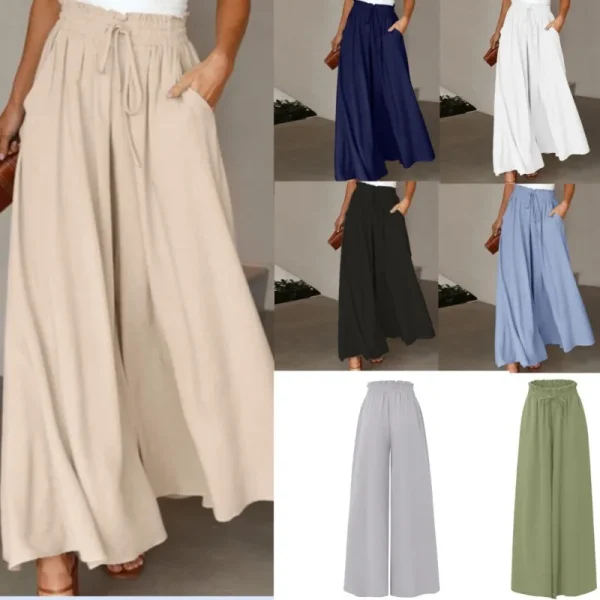 Pantaloni eleganti a gamba larga a vita alta Pantaloni da donna alla moda Pantaloni larghi e comodi Harajuku Ropa Mujer Casual Streetwear 1