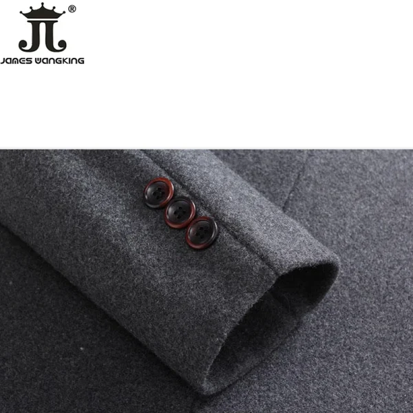 Autunno e inverno Boutique Lana Moda Tinta unita da uomo Casual Business Cappotto di lana Giacca Trench da uomo caldo Taglia Eur 5