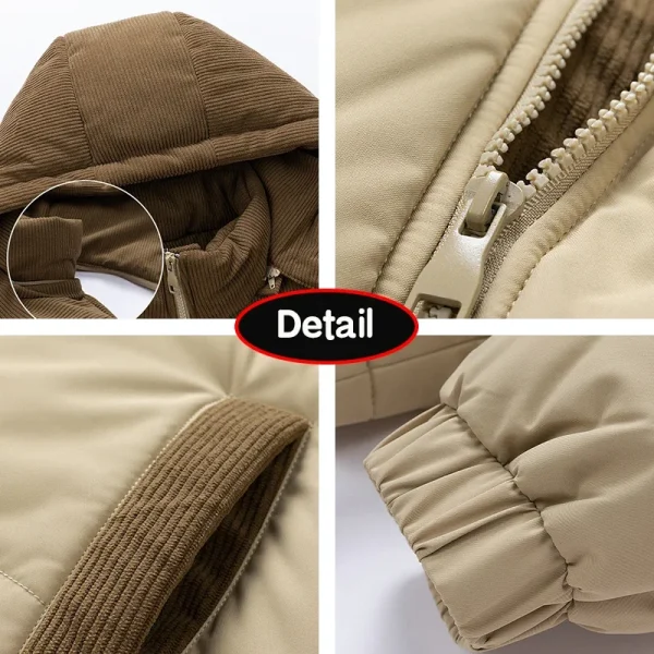 Autunno Inverno Uomo Outdoor Giacca frangivento con cappuccio rimovibile Cappotti Uomo Capispalla caldo Moda casual Parka solido Giacca Top maschili 6