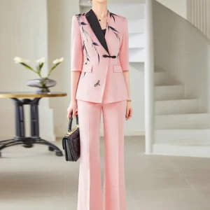 AIyssa-tuta a mezza manica, pantaloni, temperamento elegante, più unico, primavera ed estate, 2024 nuovo 1