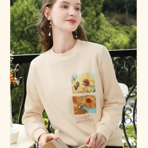 I BELIEVE YOU Color albicocca o-collo felpa con cappuccio da donna vestiti autunnali 2024 donne Graphic New Basics pullover Casual Top 2244195845 1