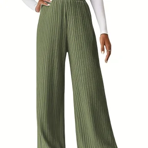 Nuovi pantaloni casual in maglia larga autunno e inverno da donna 1
