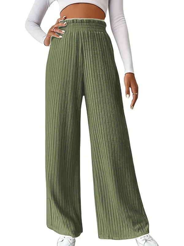 Nuovi pantaloni casual in maglia larga autunno e inverno da donna 1