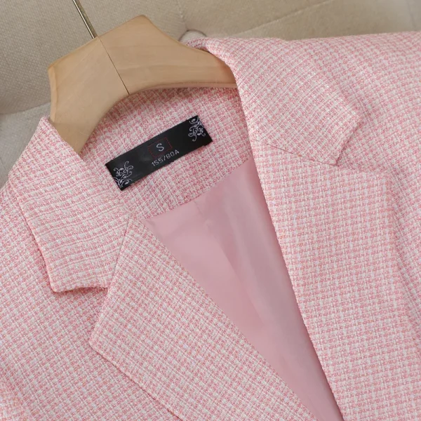 NAVIU Tessuto di alta qualità Stili eleganti Abiti da donna Temperamento blu Giacca a maniche lunghe e gonna Abbigliamento da lavoro da donna per ufficio 5