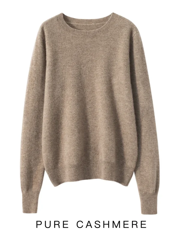 100% capra cashmere maglione lavorato a maglia pullover autunno inverno vendita calda maglioni o-collo donna morbido maglioni da donna di alta qualità vestiti 3