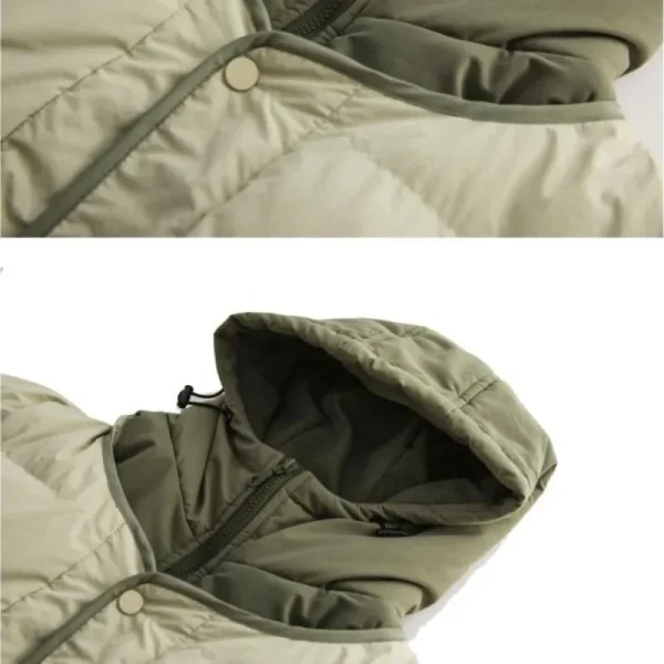 Giacca Casual retrò americana invernale cappotto con cappuccio in due pezzi finto giacca imbottita in cotone Streetwear cappotto con cappuccio alla moda caldo e spesso 6
