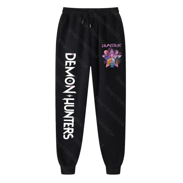 Pantaloni Kpop Demon Hunter Harajuku Streetwear Uomo Donna Pantaloni sportivi da jogging Stampa Pantaloni da corsa Pantaloni sportivi da jogging oversize 3