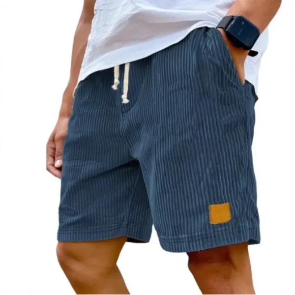 Pantaloncini casual in velluto a coste retrò da uomo Pantaloni sportivi solidi moda uomo Pantaloni corti in velluto a coste Harajuku Nuovi abiti da uomo Roupas 2