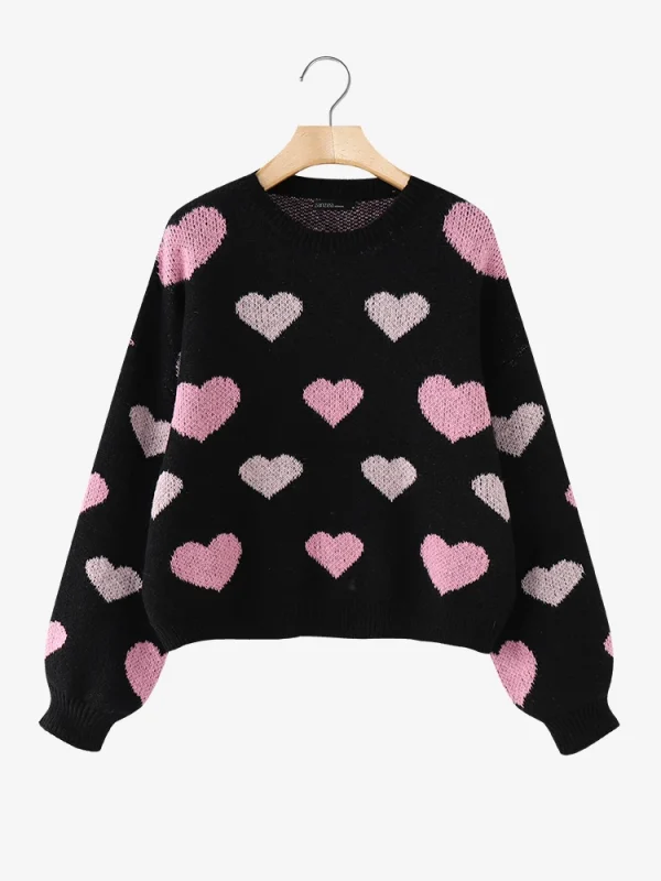 2025 ZANZEA maglione da donna moda autunno cuore stampa manica lunga pullover invernali top ufficio elegante casual streetwear maglioni 3
