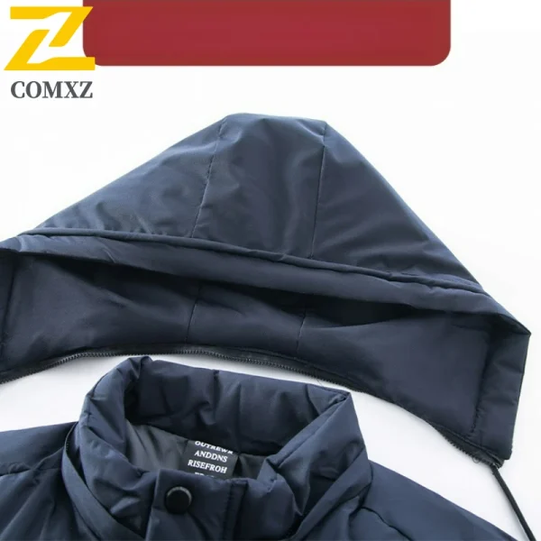 2025 Parka con cappuccio da uomo nuovo moda lusso inverno per il tempo libero giacca imbottita piumino in cotone impermeabile e caldo per esterni 4