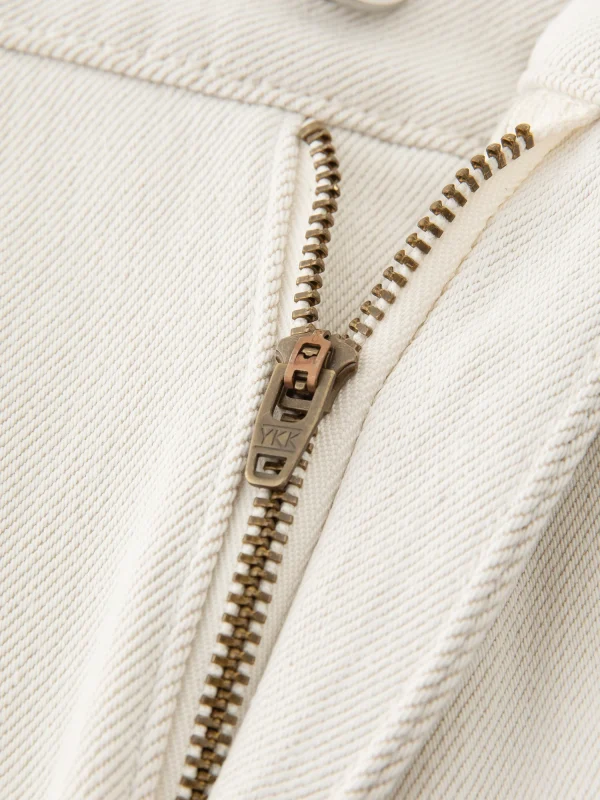ZIQIAO 2025 Autunno/Inverno Nuovo Arrivo Elastico Bianco Faux Denim a Vita Alta Gamba Dritta Ritagliata Pantaloni Casual per Le Donne Petite 5