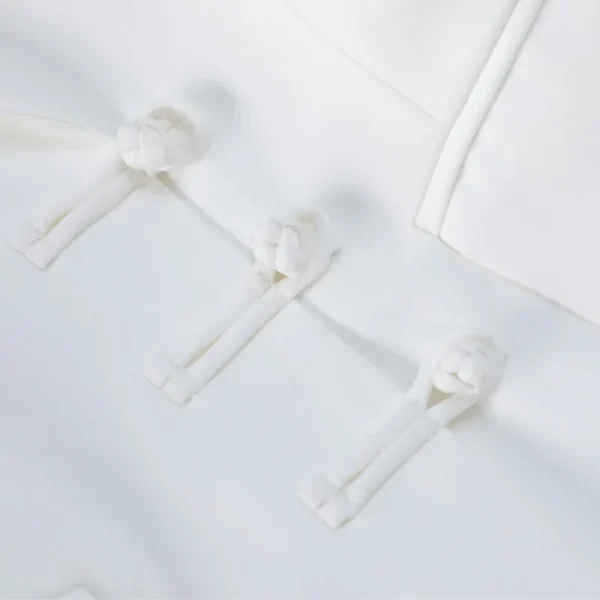 NAVIU Abiti da donna eleganti per il negozio di gioielli primaverili autunnali Pantaloni professionali con giacca da lavoro da donna per ufficio Nero Bianco 6