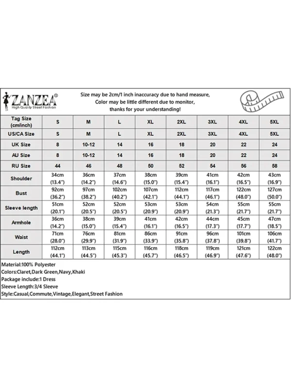 ZANZEA 2025 Autunno Abiti da lavoro solidi Donna Scollo a V Abito a maniche lunghe Elegante A Line Party Vestito estivo Casual Bottone solido Midi Robe 6