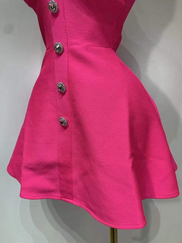 Abito da compleanno di lusso da donna Abito da fasciatura sexy senza schienale con perline A Line 2025 Abito da sera elegante per celebrità lavorato a maglia 5