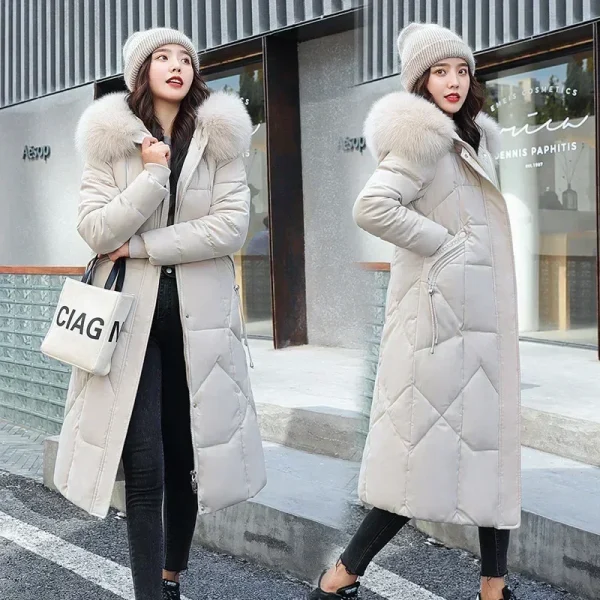 2024 nuovo cappotto autunno inverno donna addensare caldo felpe oversize casual sciolto coreano autunno inverno moda cappotto Parka in cotone 3