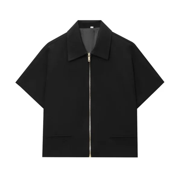 MUJER 2025 Giacca corta da donna con cerniera Varsity Giacche da donna Manica corta Cappotti da donna Capispalla casual Giacche da donna per le vacanze 4