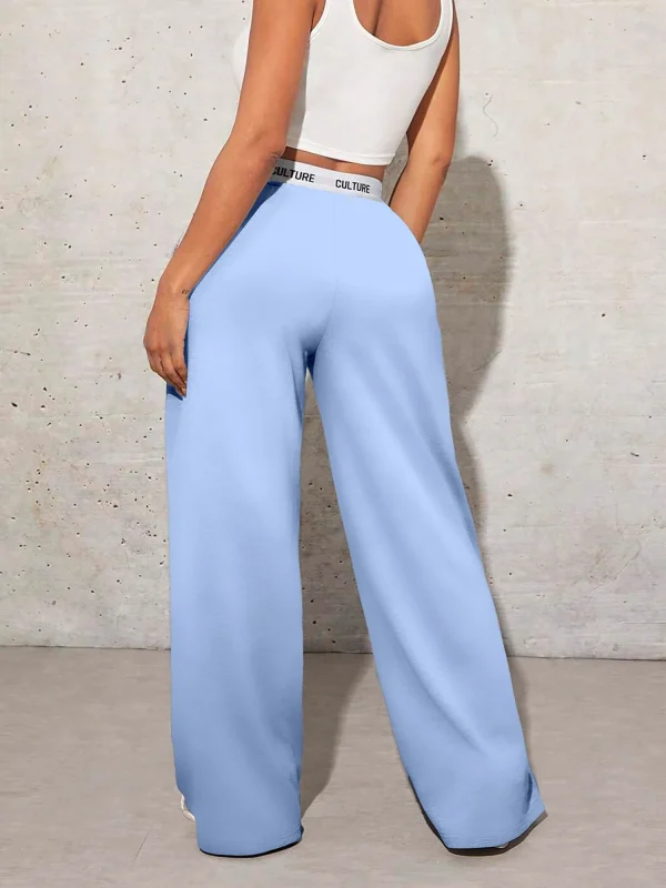 Pantaloni stampati Love da donna Pantaloni larghi da donna semplici casual autunnali e invernali Abbigliamento femminile ampio e confortevole 6